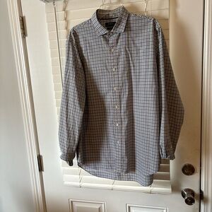 Polo Ralph Lauren Men's Blue and White Plaid Shirt